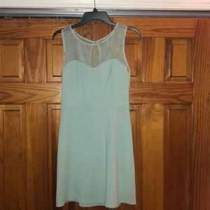 Illusion neckline sage Lauren Conrad dress
